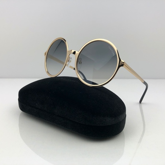 tom ford ava round sunglasses
